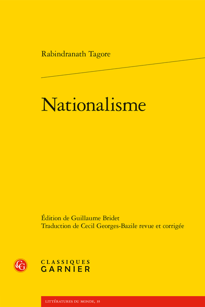 Rabindranath Tagore, Nationalisme, Guillaume Bridet (éd.)