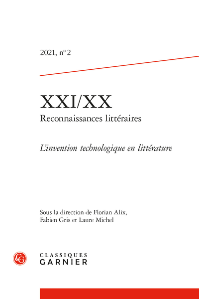 XXI/XX – Reconnaissances littéraires 2021, n° 2 : 