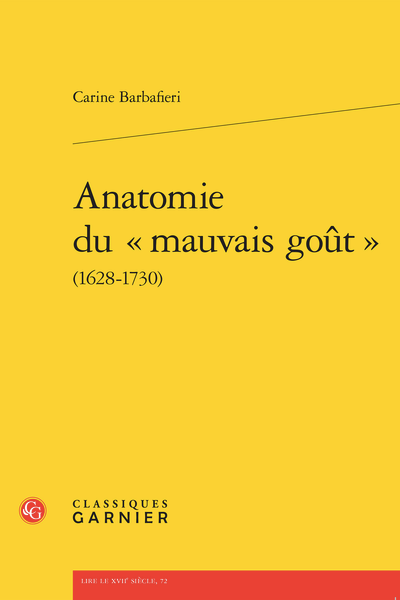 C. Barbafieri, Anatomie du « mauvais goût » (1628-1730)