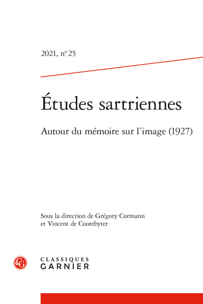 Études sartriennes, n° 25, 2021 : 