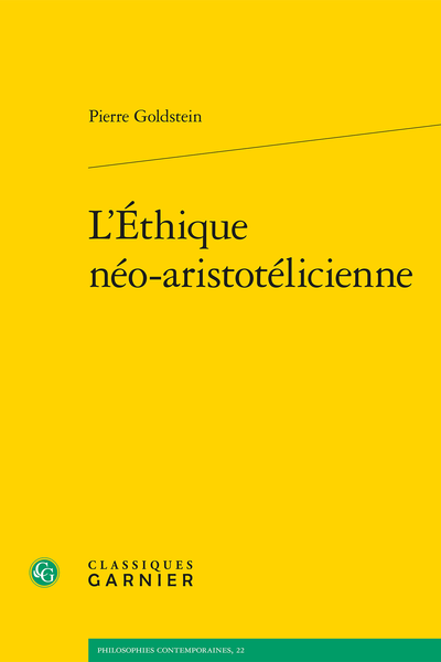 P. Goldstein, L’Éthique néo-aristotélicienne