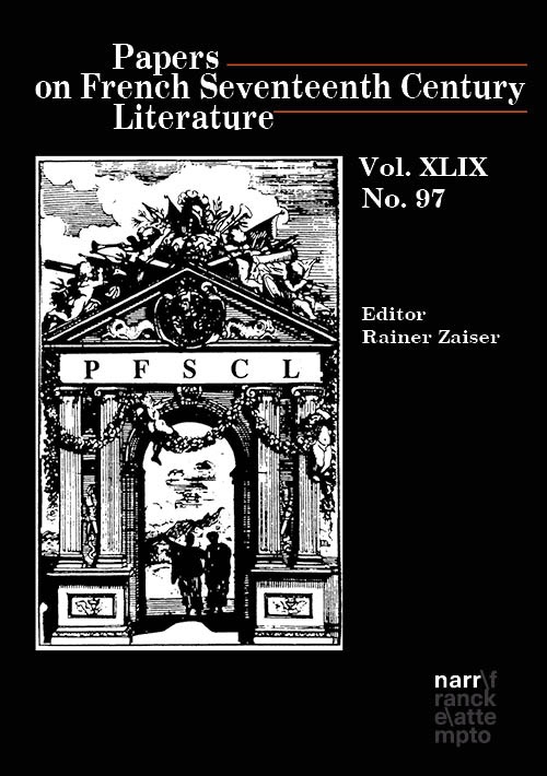 Papers on french seventeenth century literature, Vol. XLIX, n° 97, 2022 : 