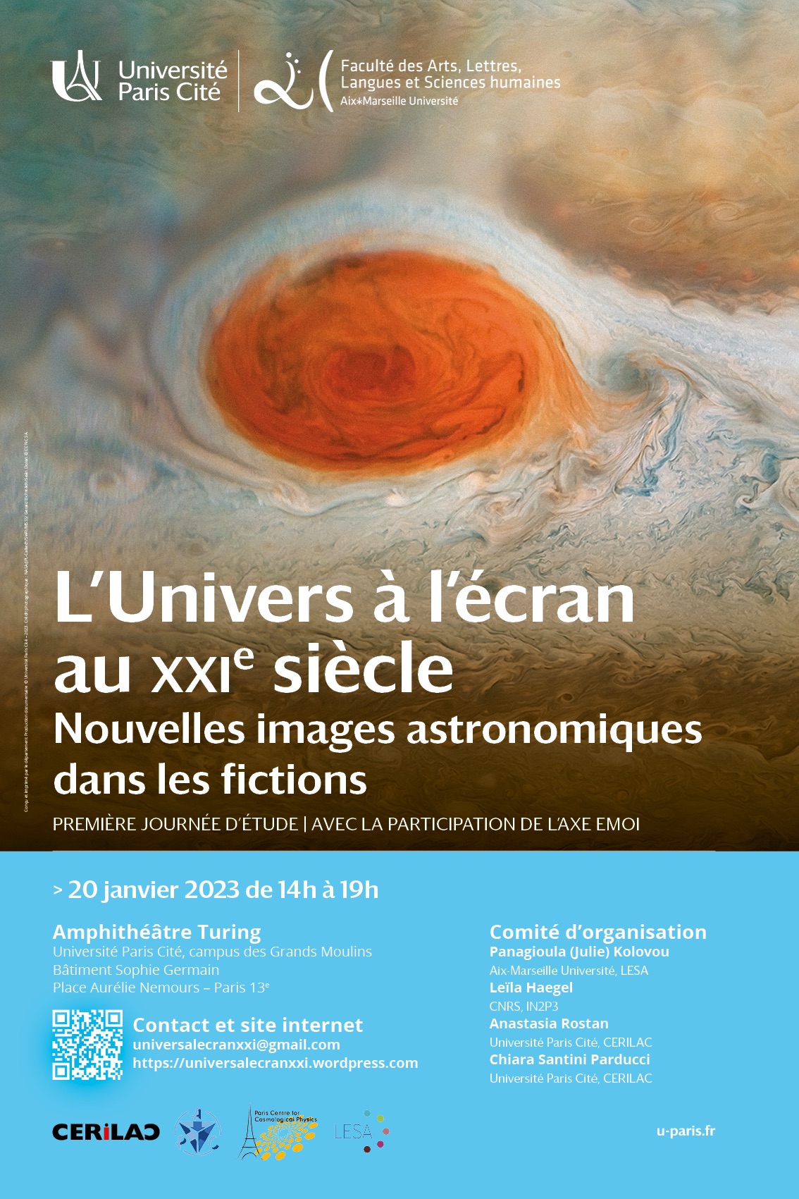 L’Univers à l’écran au XXIe siècle : visible et invisible. Nouvelles images astronomiques dans la fiction au XXIe siècle : remploi, modélisation, création (Paris)