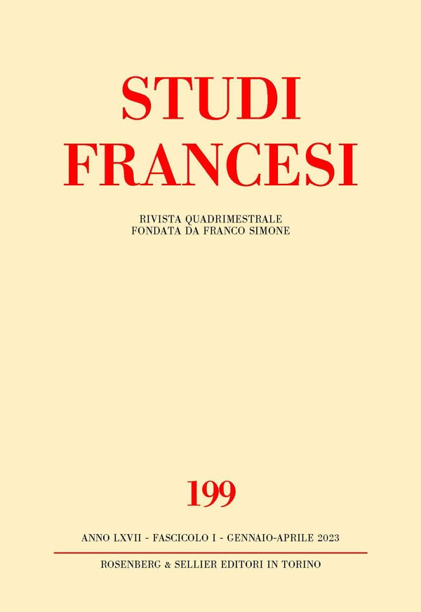 Studi francesi, n° 199 : 