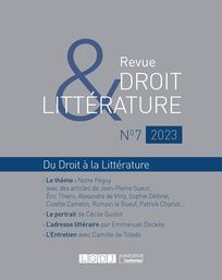 Revue Droit & Littérature 2023/1, n° 7 : 