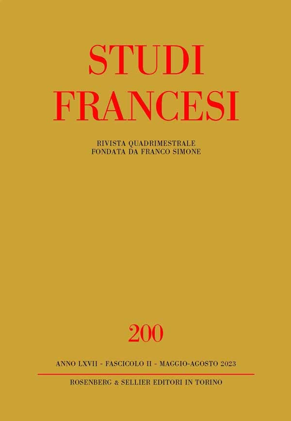 Studi Francesi, n° 200, 