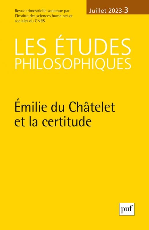 Les Études philosophiques, 2023-3 : 