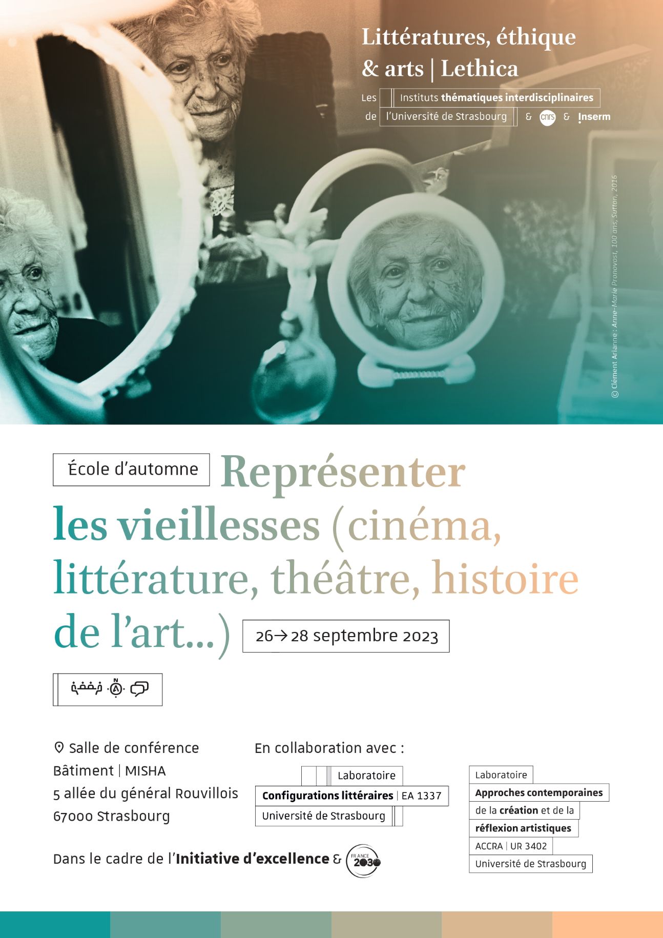 Représenter les vieillesses. Cinéma, littérature, théâtre, histoire de l'art... (Strasbourg)