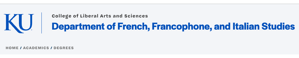 Master et Doctorat en études françaises et francophones (University of Kansas)