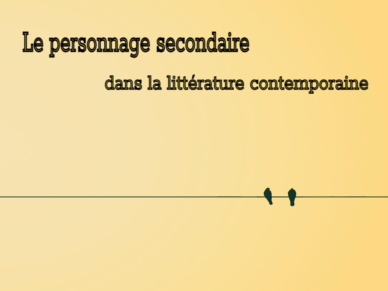 Le personnage secondaire dans la littérature contemporaine (Québec)