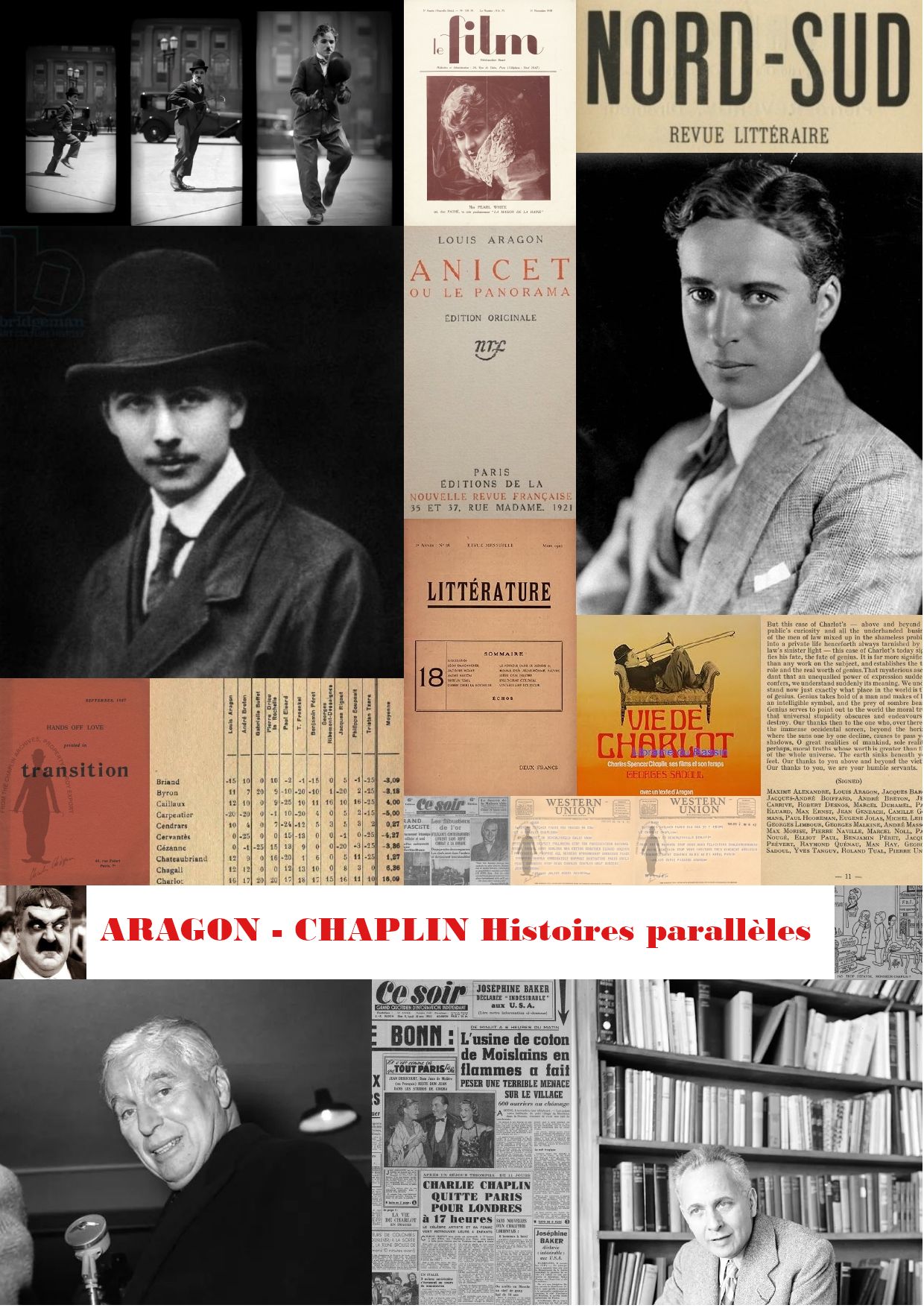 Aragon et Chaplin, histoires parallèles d’une traversée de la modernité (ENS Paris, bvd Jourdan)