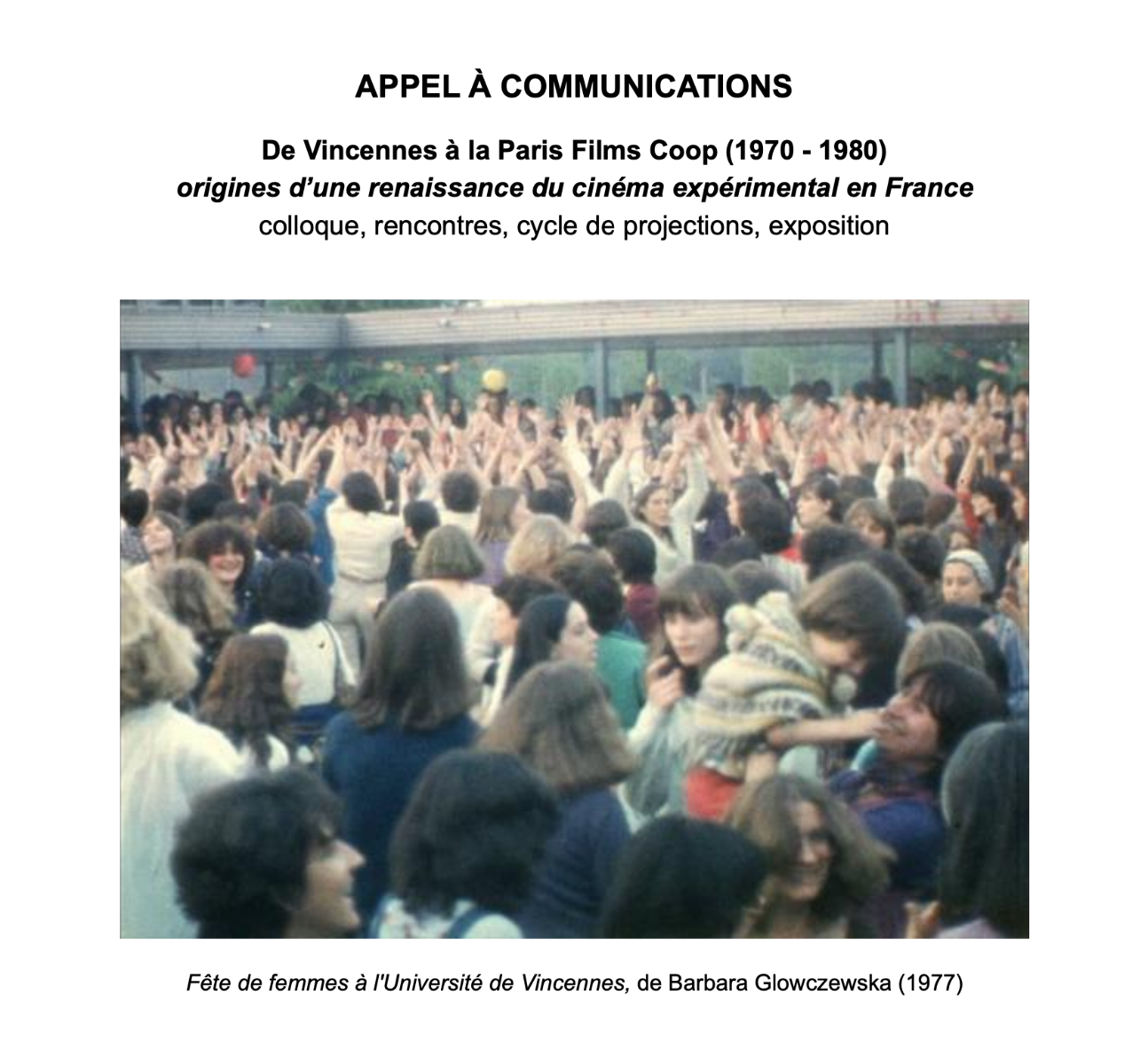 De Vincennes à la Paris Films Coop (1970 - 1980) : origines d’une renaissance du cinéma expérimental en France