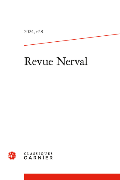 Revue Nerval 2024, n° 8. varia (dir. Jean-Nicolas Illouz et Henri Scepi)