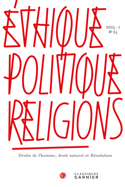 Éthique, politique, religions 2024-1, n° 24 : 