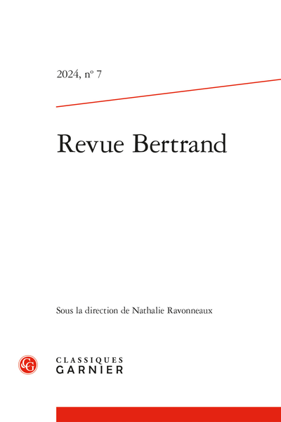 Revue Bertrand, 2024, n° 7: varia