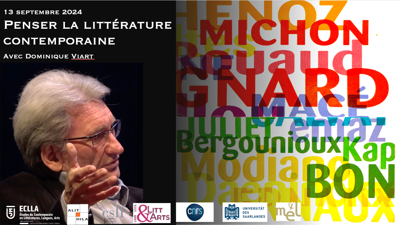 Penser la littérature française contemporaine avec Dominique Viart - Festival Extra! (Centre Georges Pompidou, Paris)