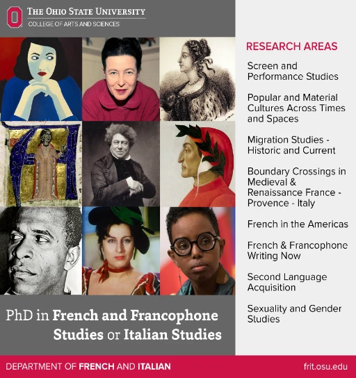 Earn a PhD in French and Francophone Studies or Italian Studies at The Ohio State University