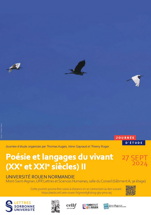 Poésie et langages du vivant (XXe-XXIe siècle) II