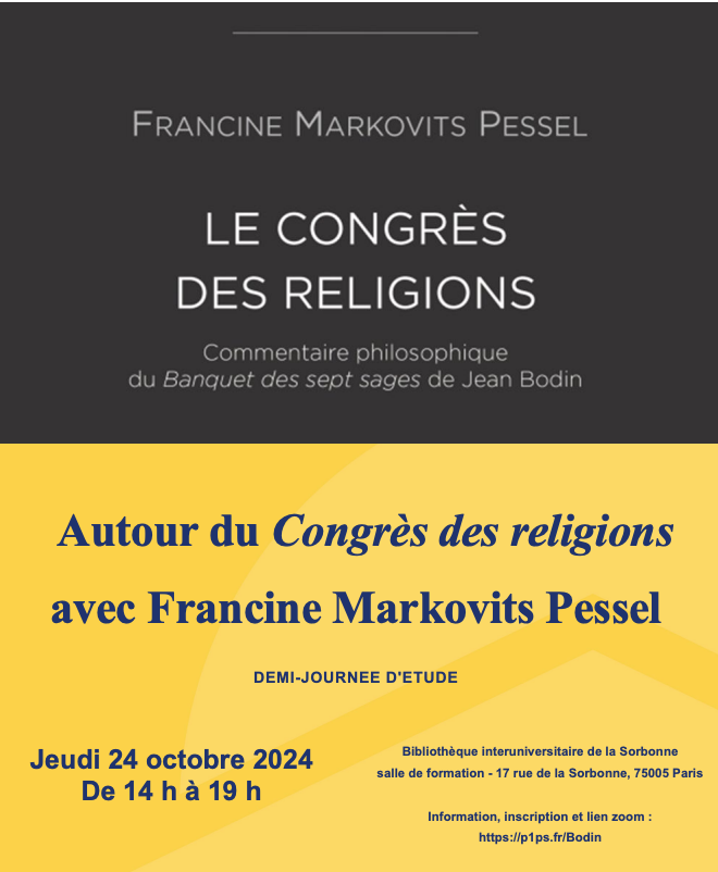 Autour du Congrès des religions avec Francine Markovits Pessel (Paris)