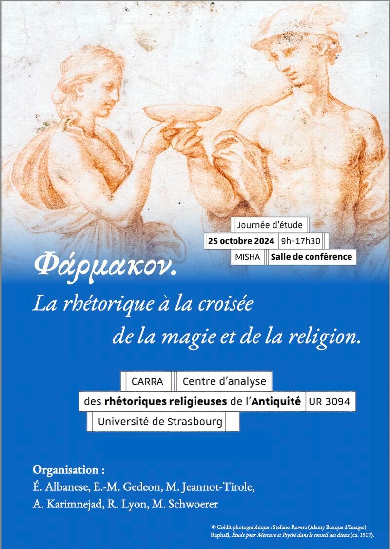 Pharmakon. La rhétorique à la croisée de la magie et de la religion (Strasbourg)