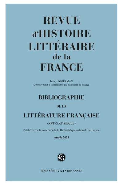 Bibliographie de la littérature française 2024, Année 2023