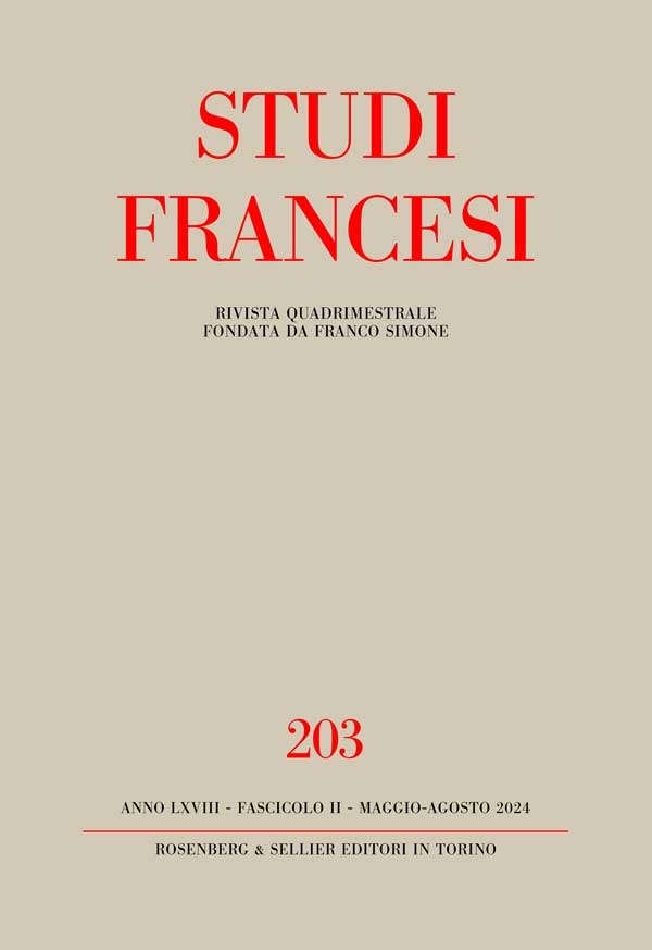 Studi francesi, n° 203 : 