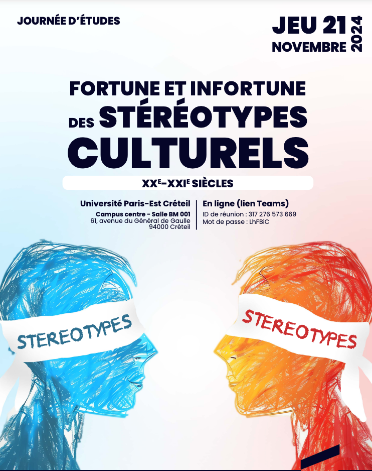 Fortune et infortune des stéréotypes culturels, XXe et XXIe s. (Univ. Paris Est Créteil & en ligne)