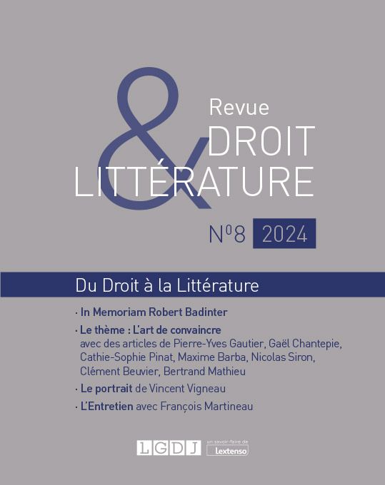 Droit et Littérature, n°8-2024 : 