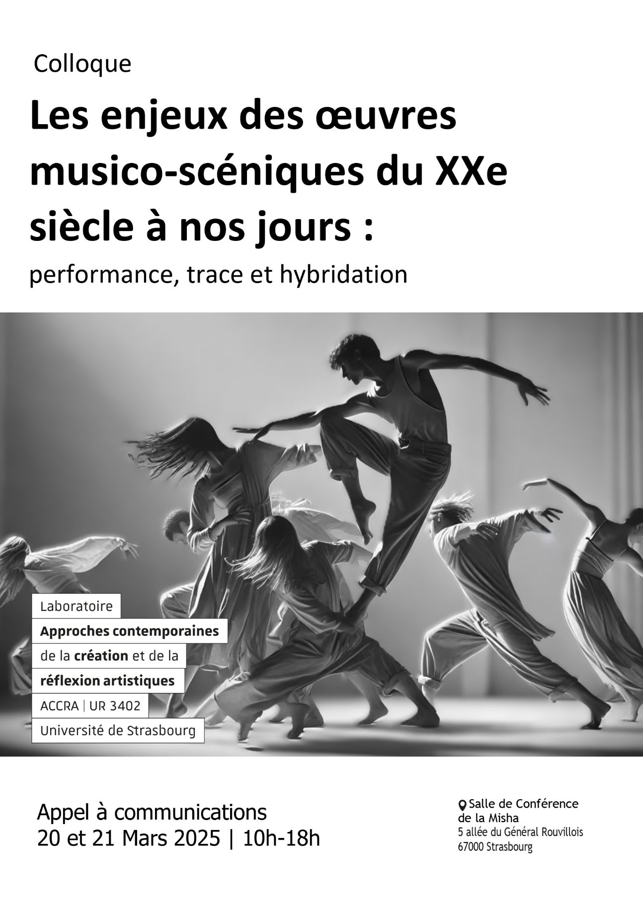 Les enjeux des œuvres musico-scéniques du XXe siècle à nos jours : performance, trace et hybridation (Strasbourg)