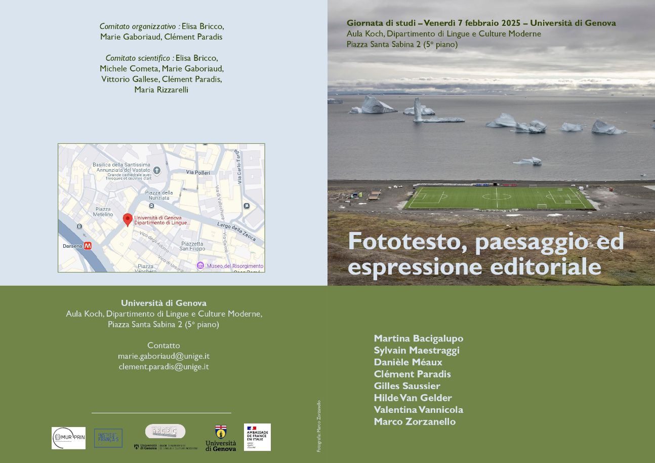 Phototexte, paysage et expression éditoriale (Università di Genova, Italie)