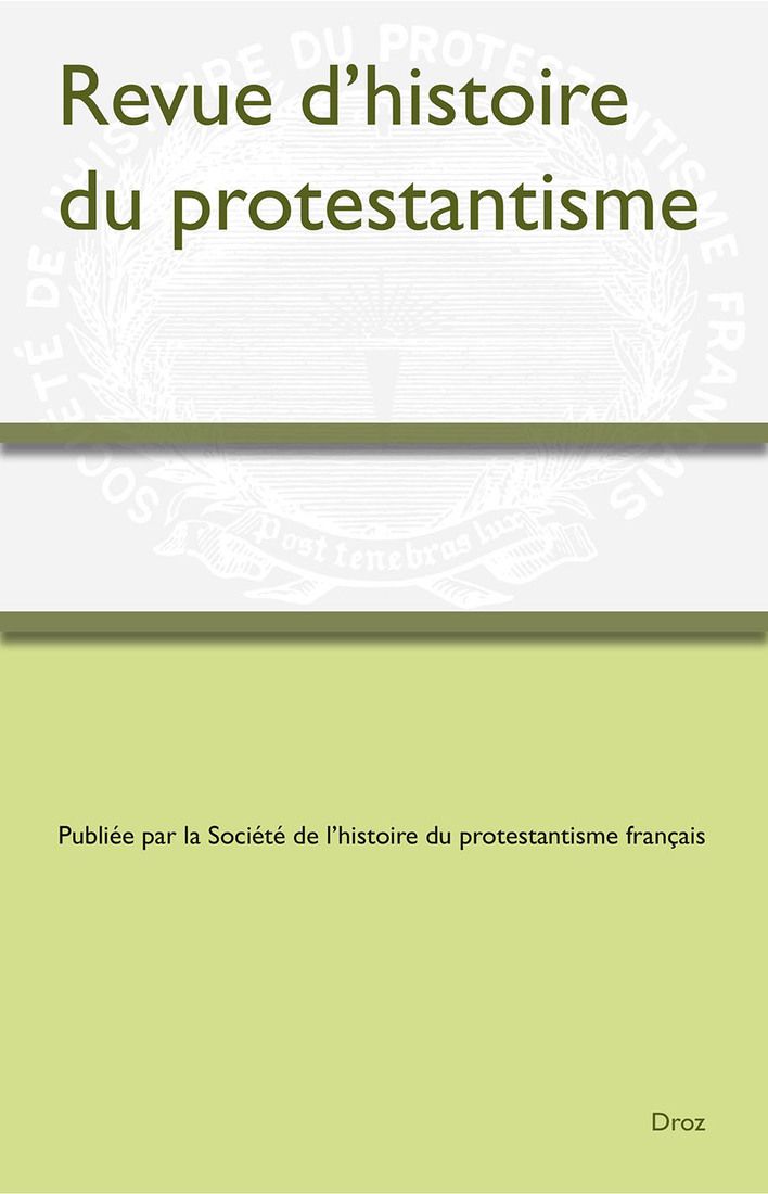 Revue d'histoire du protestantisme, n°9, 2024-4