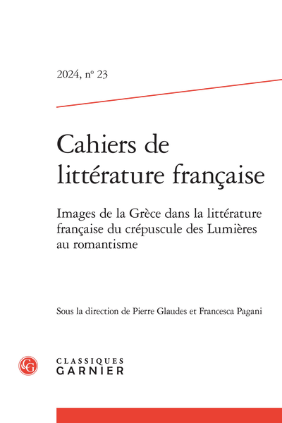 Cahiers de littérature française, n° 23 :