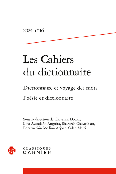 Les Cahiers du dictionnaire, n° 16 : 