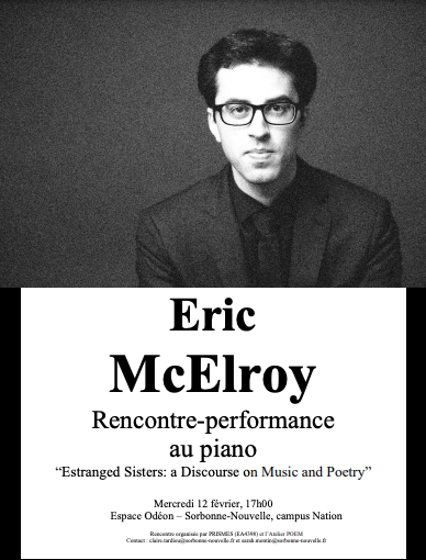 Poésie et mise en musique : conférence-performance au piano d'Eric McElroy (Sorbonne nouvelle)