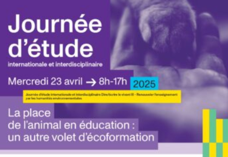 La place de l'animal en éducation : un autre volet d'écoformation (Aix-Marseille Univ.)