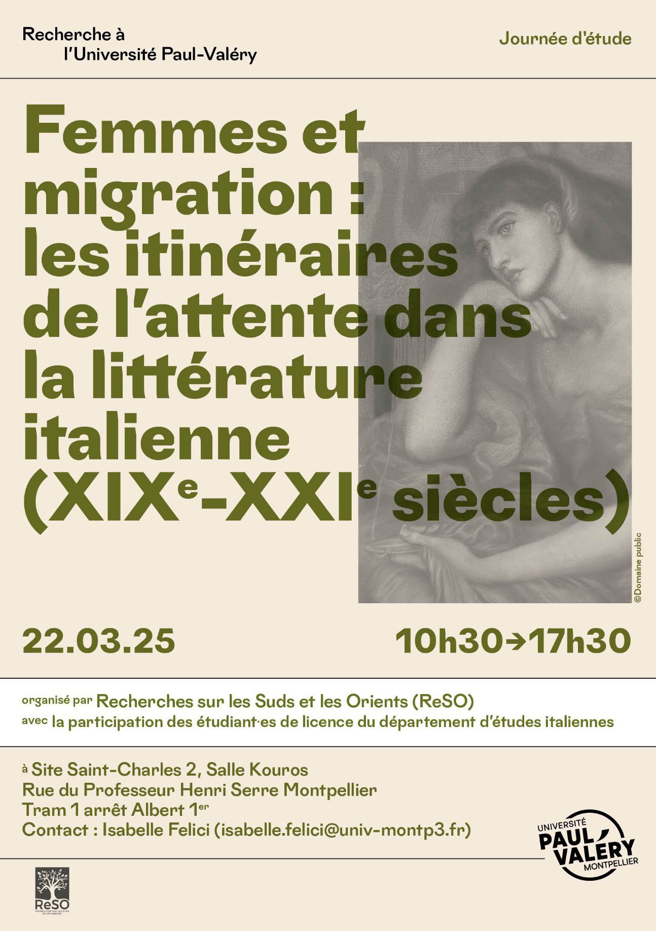 Femmes et migrations. Les itinéraires de l'attente dans la littérature italienne, XIXe-XXIe s. (Montpellier)