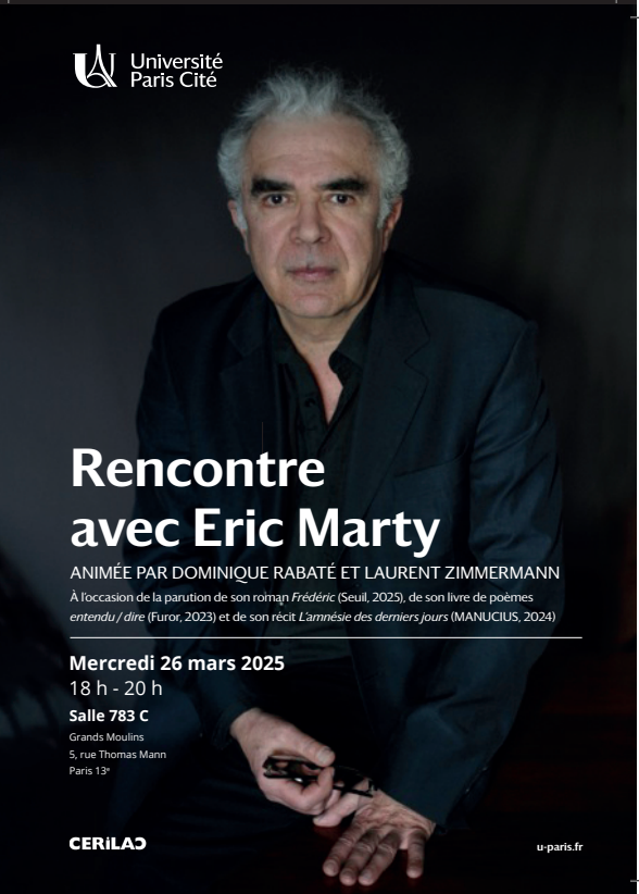 Rencontre avec Éric Marty (Univ. Paris Cité)