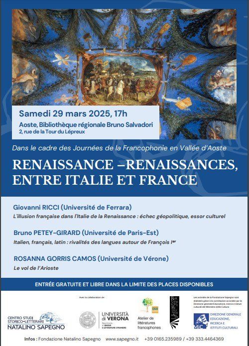 Renaissance - Renaissances, entre France et Italie (Fondazione Sapegno, Aoste)