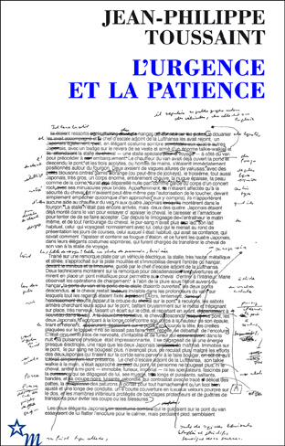 J.-Ph. Toussaint, L'Urgence et la Patience [rééd.]