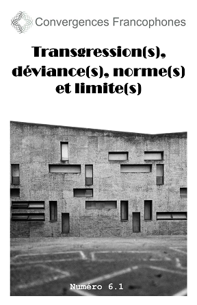 Convergences francophones, n° 6-1, 2019 : 